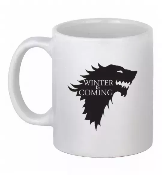 Чашка керамическая WINTER IS COMING... Белый фото