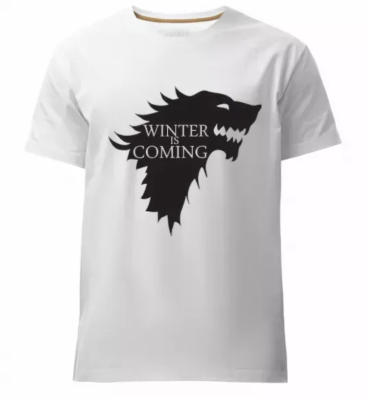 Чоловіча преміум футболка WINTER IS COMING... Білий фото