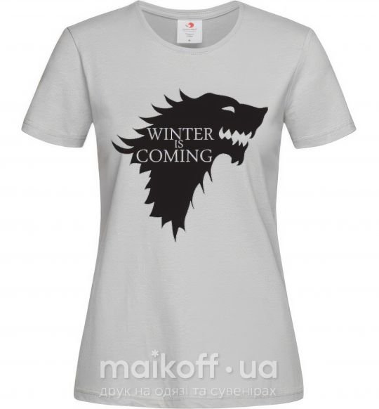 Жіноча футболка WINTER IS COMING... Сірий фото