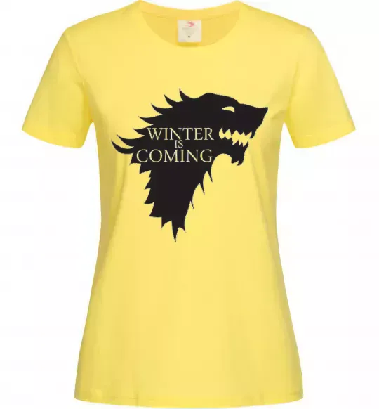Жіноча футболка WINTER IS COMING... Лимонний фото