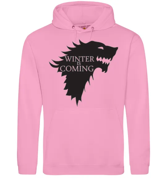 Мужская толстовка (худи) WINTER IS COMING... Розовый фото