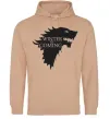 Мужская толстовка (худи) WINTER IS COMING... Песочный фото