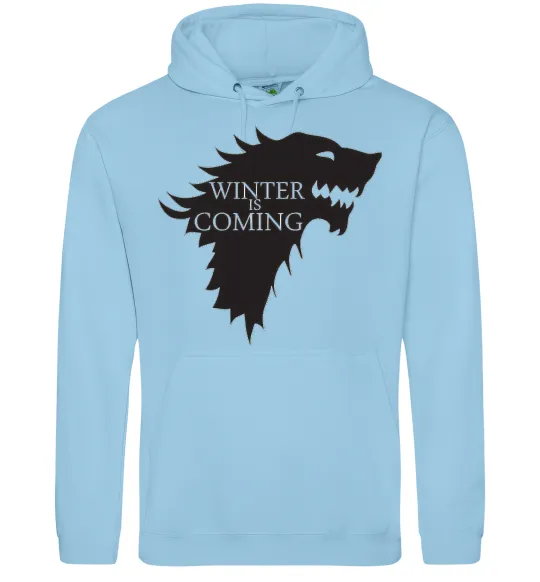 Мужская толстовка (худи) WINTER IS COMING... Голубой фото
