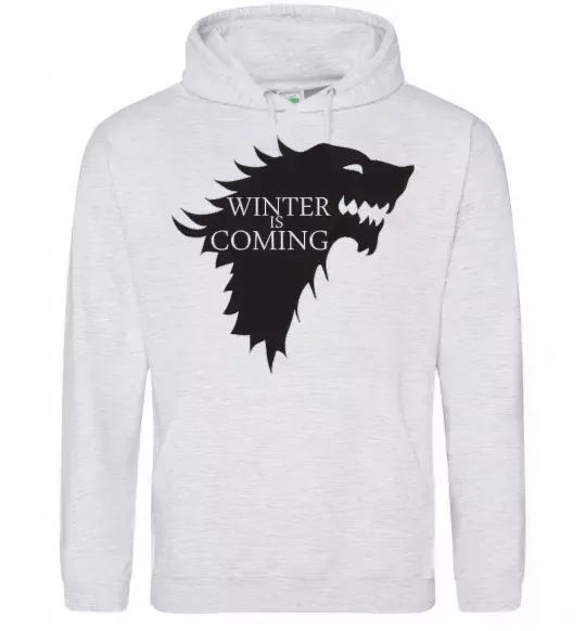 Женская толстовка (худи) WINTER IS COMING... Серый меланж фото