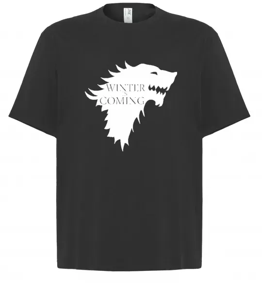 Футболка Оверсайз WINTER IS COMING... Черный фото