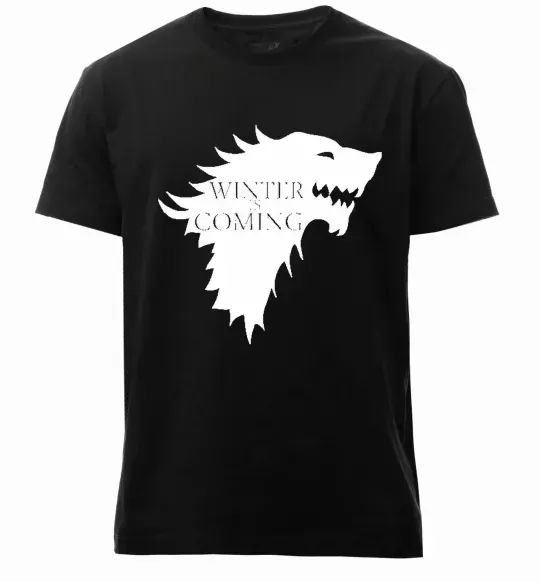 Чоловіча преміум футболка WINTER IS COMING... Чорний фото