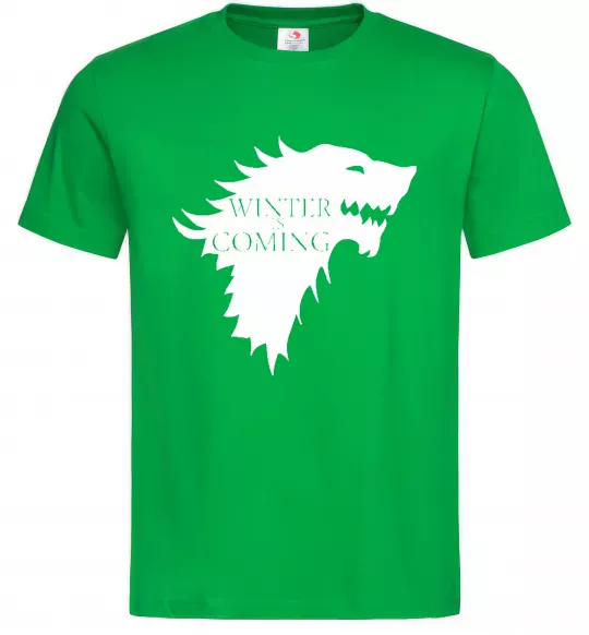 Мужская футболка WINTER IS COMING... Зеленый фото