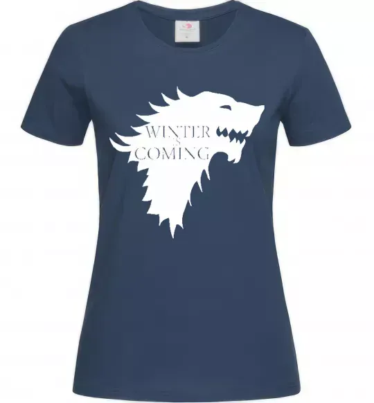Жіноча футболка WINTER IS COMING... Темно-синій фото