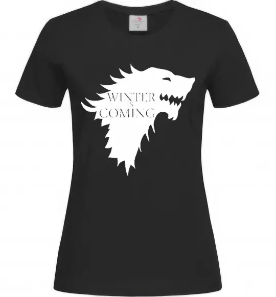 Жіноча футболка WINTER IS COMING... Чорний фото