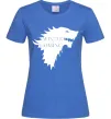 Жіноча футболка WINTER IS COMING... Яскраво-синій фото