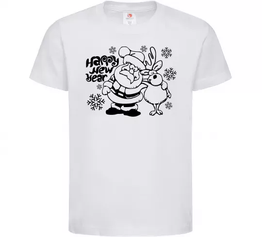 Детская футболка Happy New Year Белый фото