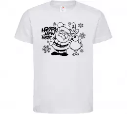 Детская футболка Сім'я зліпила сніговика Белый фото