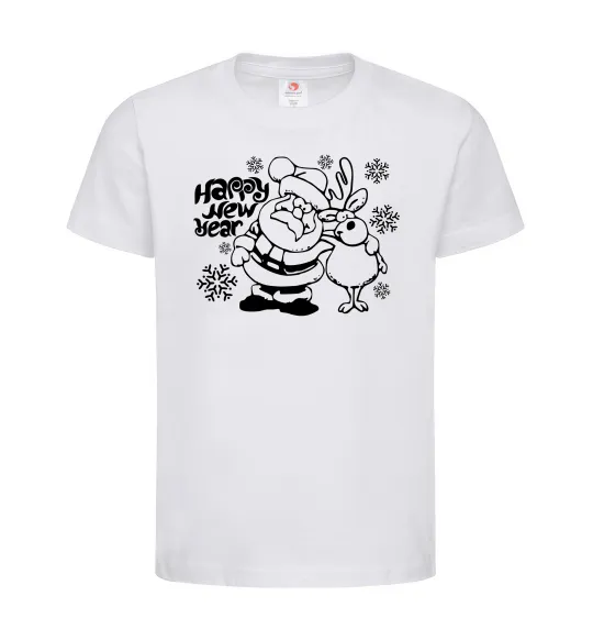 Детская футболка Happy New Year Белый фото