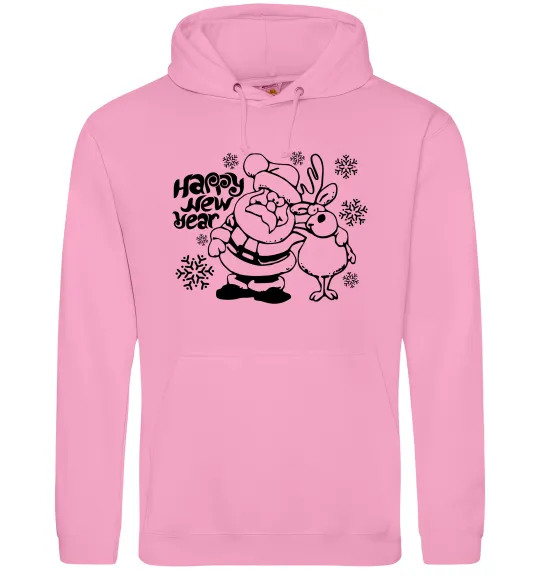 Мужская толстовка (худи) Happy New Year Розовый фото