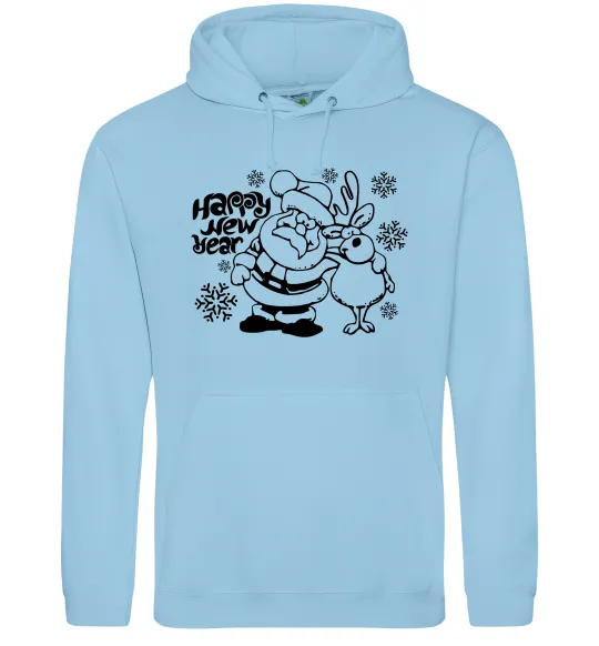 Жіноча толстовка (худі) Happy New Year Блакитний фото