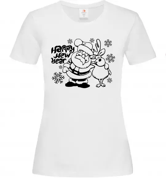 Женская футболка Happy New Year Белый фото