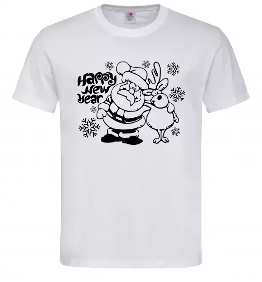 Чоловіча футболка Happy New Year Білий фото
