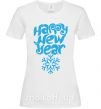 Жіноча футболка HAPPY NEW YEAR SNOWFLAKE Білий фото