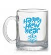 Чашка скляна HAPPY NEW YEAR SNOWFLAKE Прозорий фото