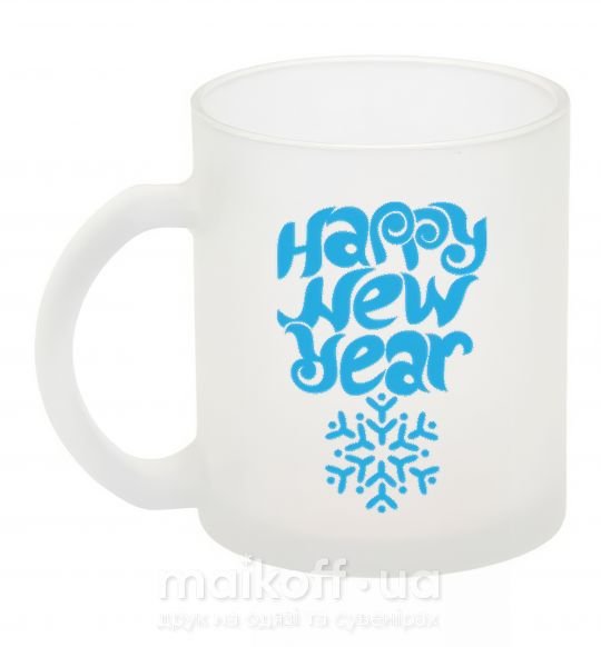 Чашка стеклянная HAPPY NEW YEAR SNOWFLAKE Фроузен фото