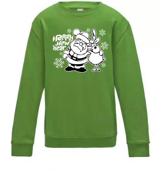 Детский Свитшот Happy New Year Лаймовый фото