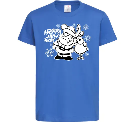 Детская футболка Happy New Year Ярко-синий фото