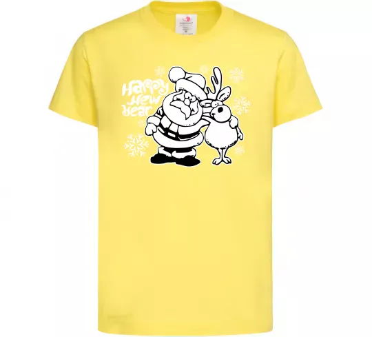 Детская футболка Happy New Year Лимонный фото