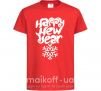 Детская футболка HAPPY NEW YEAR SNOWFLAKE Красный фото