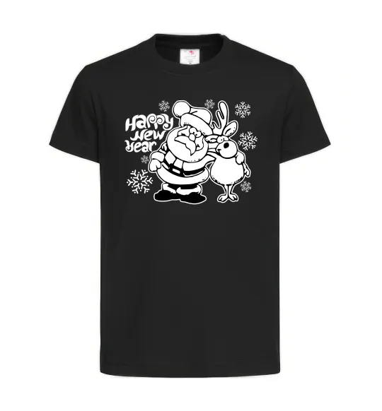 Детская футболка Happy New Year Черный фото
