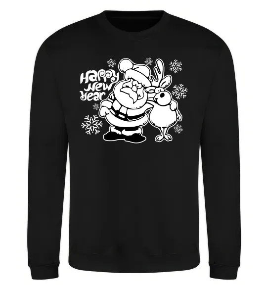 Світшот Happy New Year Чорний фото