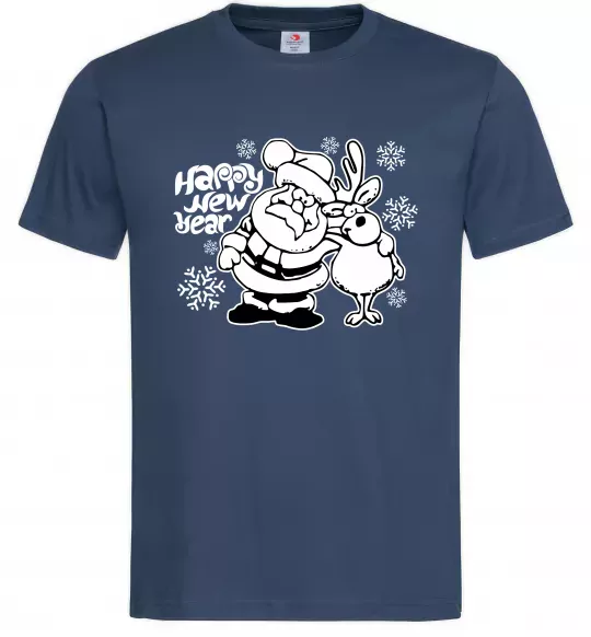 Чоловіча футболка Happy New Year Темно-синій фото