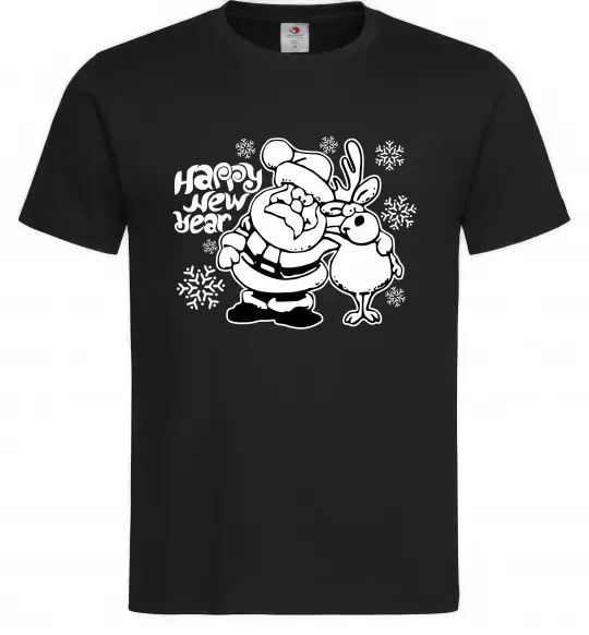 Чоловіча футболка Happy New Year Чорний фото