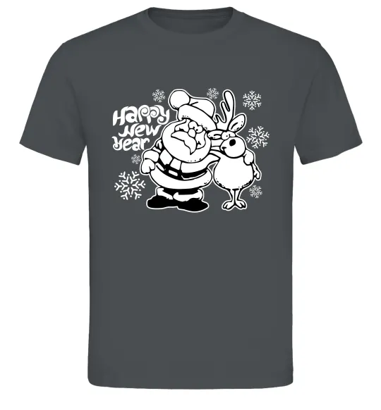 Чоловіча футболка Happy New Year Графіт фото