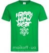 Мужская футболка HAPPY NEW YEAR SNOWFLAKE Зеленый фото