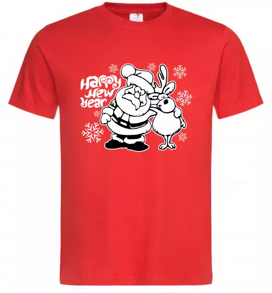 Чоловіча футболка Happy New Year Червоний фото