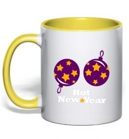 Чашка з кольоровою ручкою HOT NEW YEAR Чашка з кольоровою ручкою HOT NEW YEAR