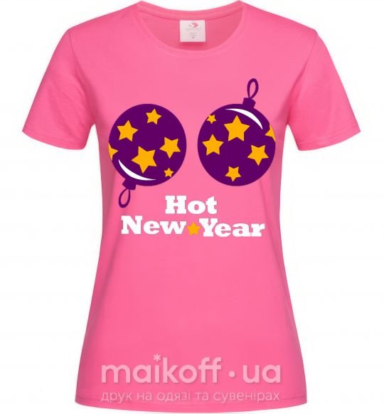 Жіноча футболка HOT NEW YEAR Яскраво-рожевий фото