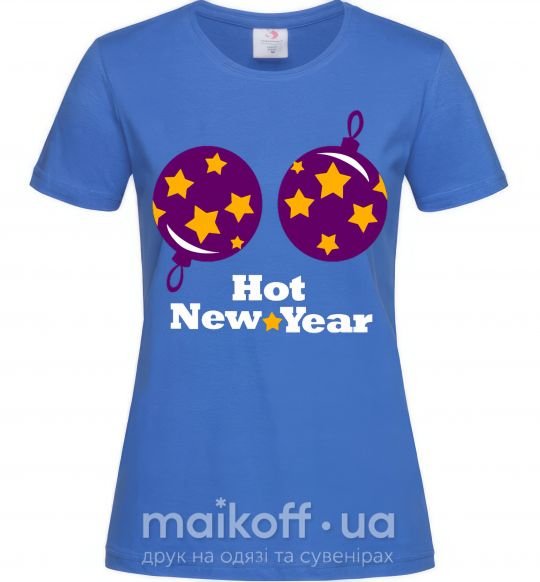 Жіноча футболка HOT NEW YEAR Яскраво-синій фото