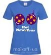 Женская футболка HOT NEW YEAR Ярко-синий фото
