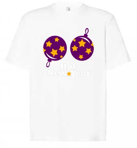 Футболка Оверсайз HOT NEW YEAR Белый фото