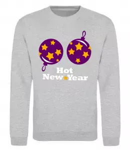 Свитшот HOT NEW YEAR Серый меланж фото