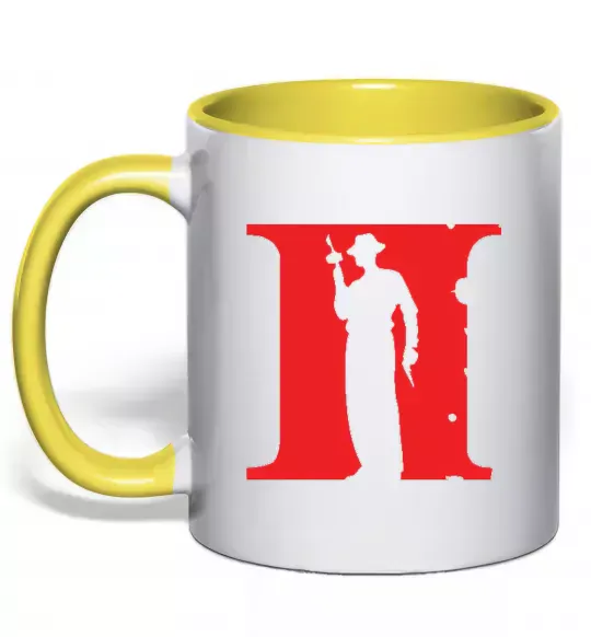 Чашка з кольоровою ручкою Mafia 2 Сонячно жовтий фото