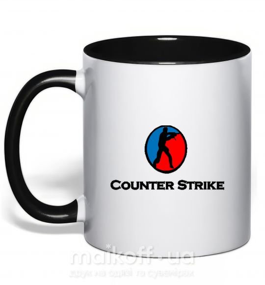 Чашка з кольоровою ручкою COUNTER STRIKE Чорний фото