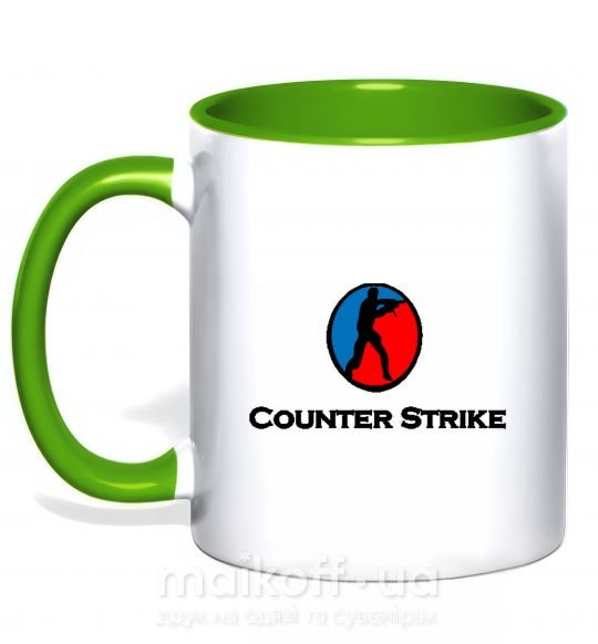 Чашка с цветной ручкой COUNTER STRIKE Зеленый фото