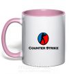 Чашка з кольоровою ручкою COUNTER STRIKE Ніжно рожевий фото