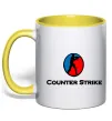 Чашка с цветной ручкой COUNTER STRIKE Солнечно желтый фото