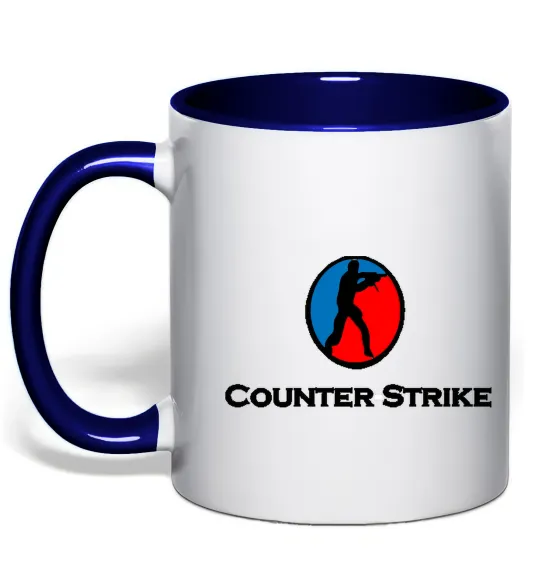 Чашка с цветной ручкой COUNTER STRIKE Глубокий темно-синий фото