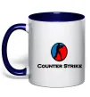 Чашка с цветной ручкой COUNTER STRIKE Глубокий темно-синий фото