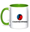 Чашка с цветной ручкой COUNTER STRIKE Лаймовый фото