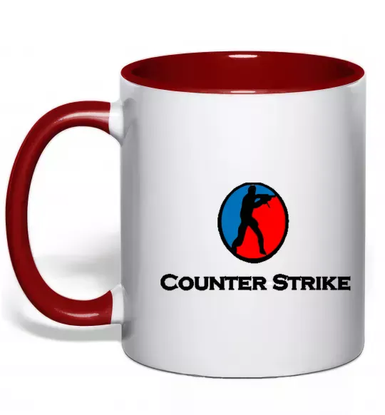 Чашка с цветной ручкой COUNTER STRIKE Красный фото